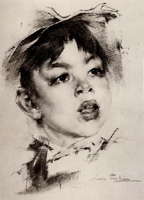 Head portrait of boy